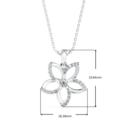 Floral Flourish Lab Grown Diamond Pendant