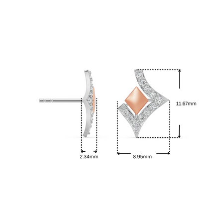 Geometric Grace Lab Grown Diamond Earrings