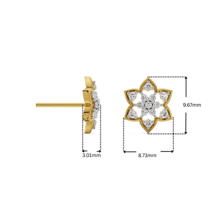 Floral Finesse Lab Grown Diamond Studs