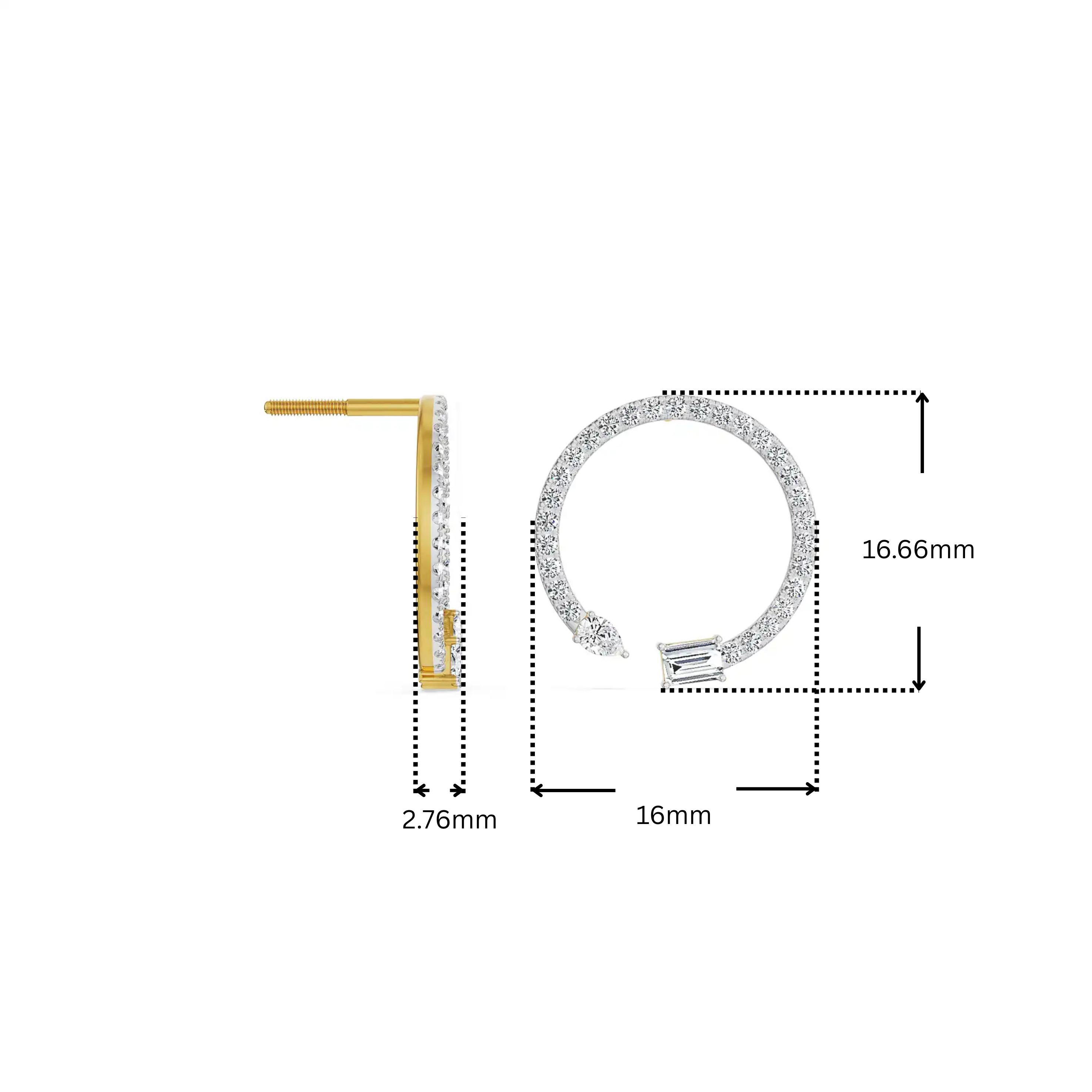 Brekie Hoop Lab Grown Diamond Earrings