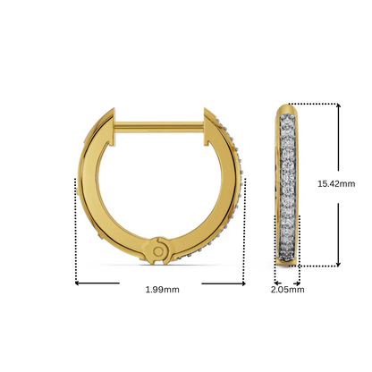 Round Lab Grown Diamond Hoops