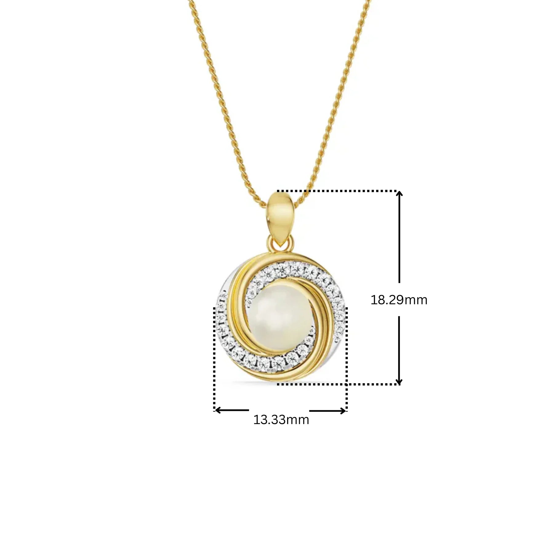 Pearly Swirly Lab Grown Diamond Pendant_in_stock