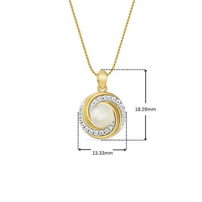 Pearly Swirly Lab Grown Diamond Pendant_in_stock
