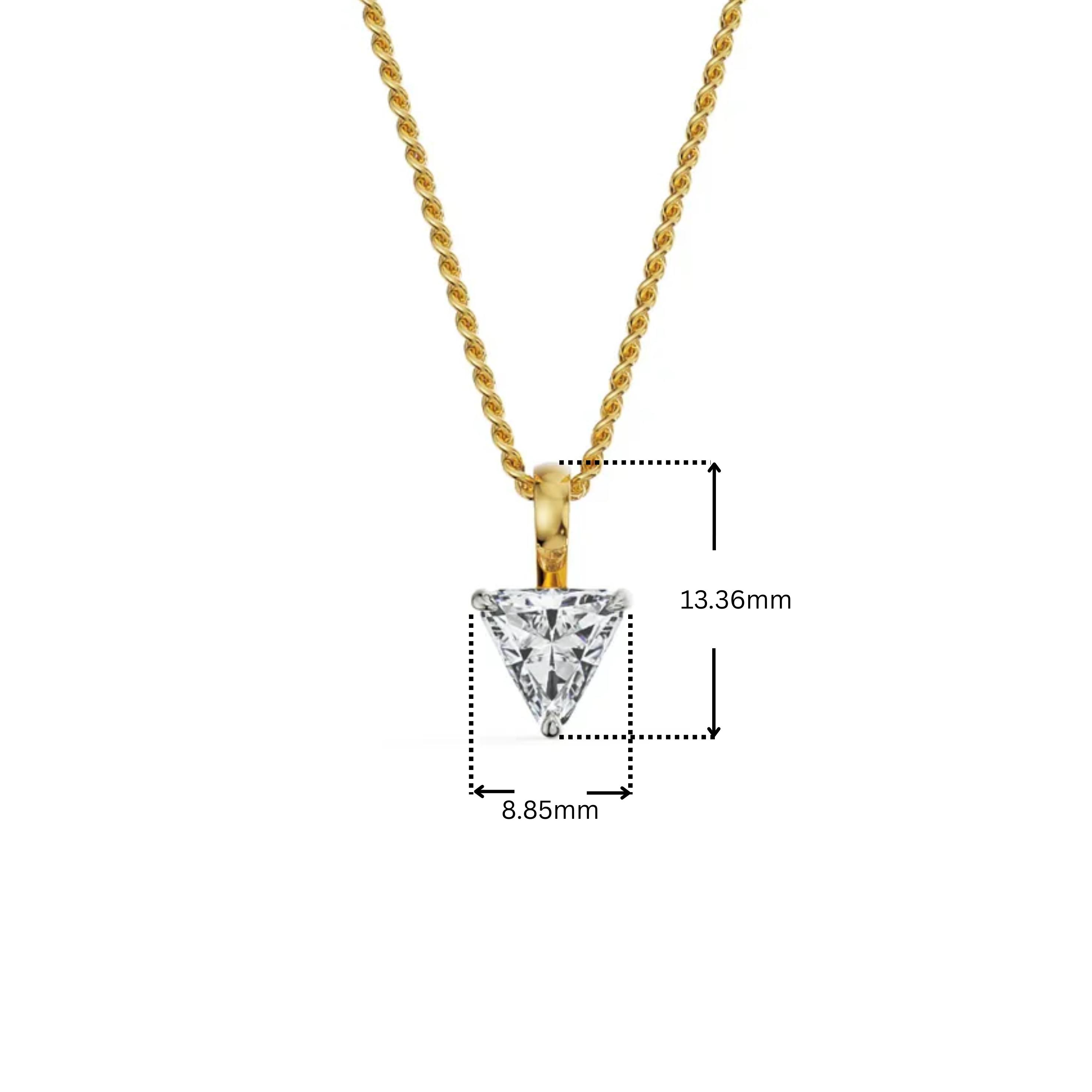 1.5 CT Trillion Lab Grown Diamond Pendant
