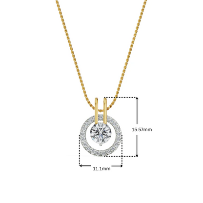 Rotating Halo Lab Grown Diamond Pendant