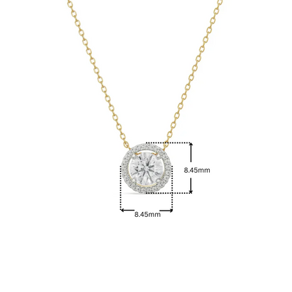 Betty Halo Round Lab Grown Diamond Pendant