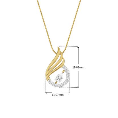 Pear Swan Lab Grown Diamond Pendant_in-stock
