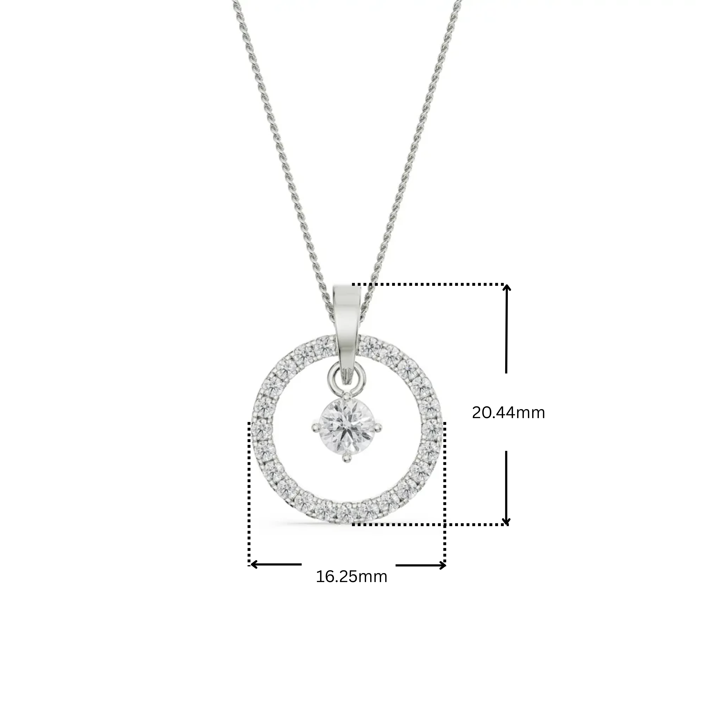 Dewy Lab Grown Diamond Pendant