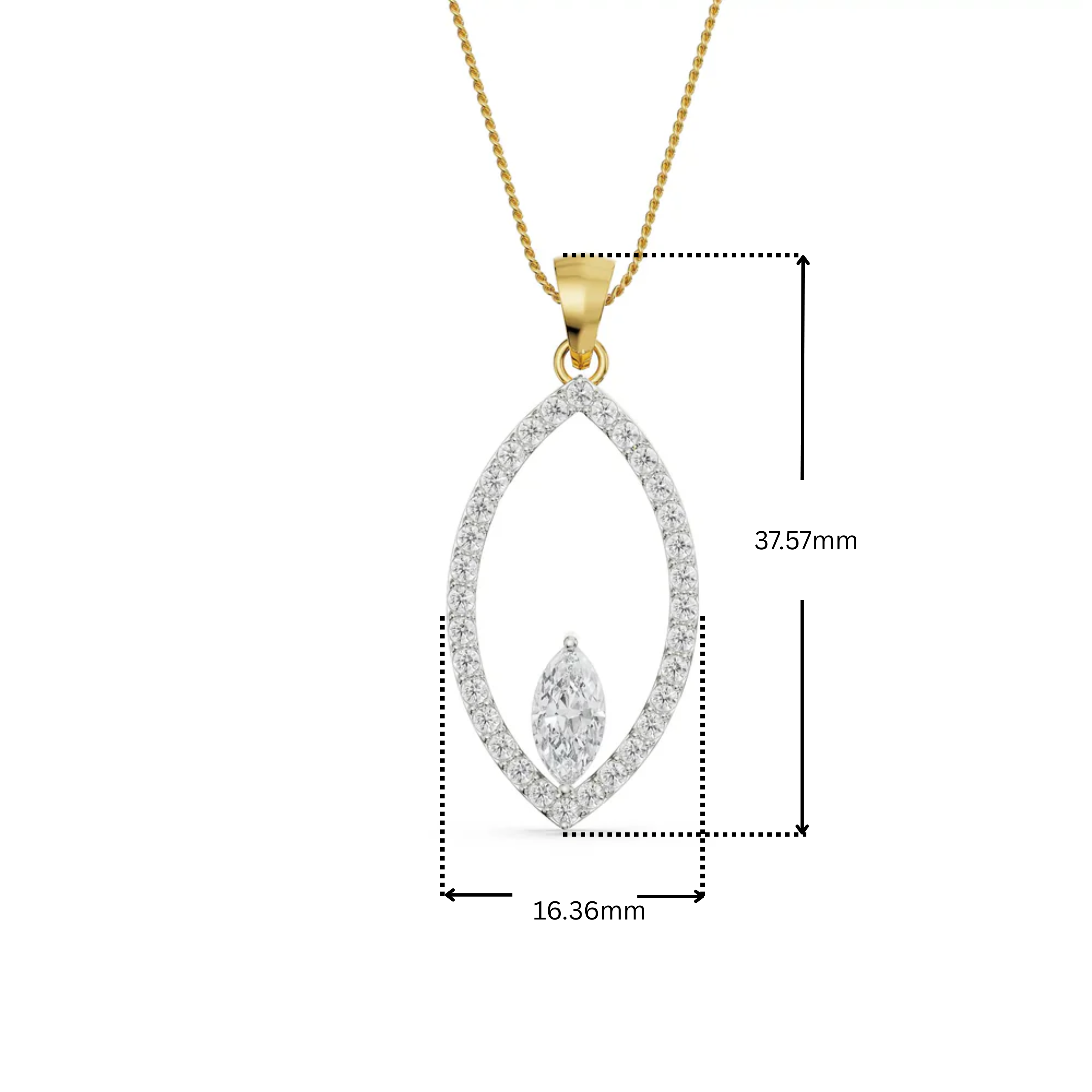 Marquise Lab Grown Diamond Pendant