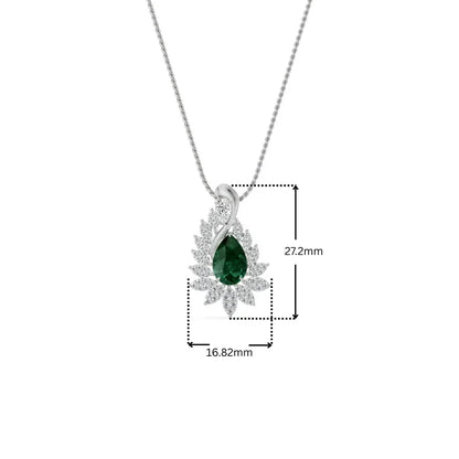 Geneva Emerald Lab Diamond Drop Pendant_in_stock