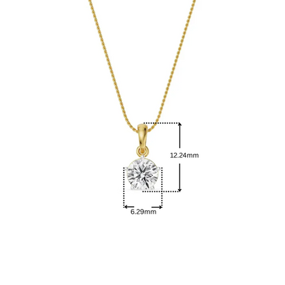 Five Prong 0.5 CT Lab Grown Diamond Pendant