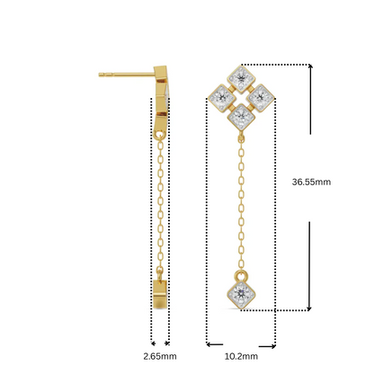 Gleaming Lab Grown Diamond Sui Dhaga Earrings_in-stock