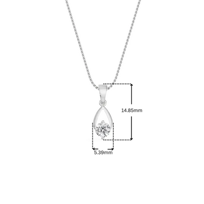 Shimmering Dainty Round Lab Grown Diamond Pendant_in-stock