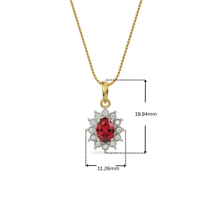 Vintage Gemstone Lab Grown Diamond Pendant