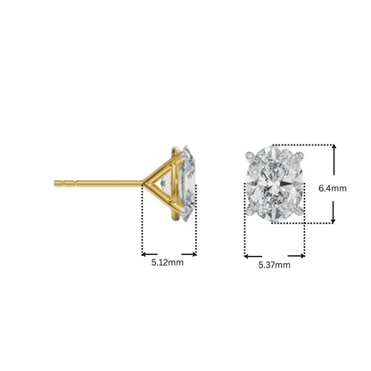 0 5 CT Oval Solitaire Lab Grown Diamond Studs_in-stock