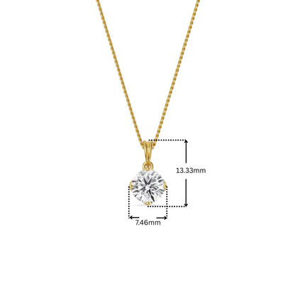 Anika Round Lab Grown Diamond Solitaire Pendant