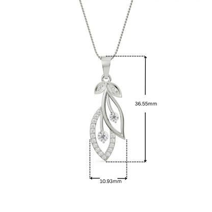 Petal Cascade Diamond Pendant