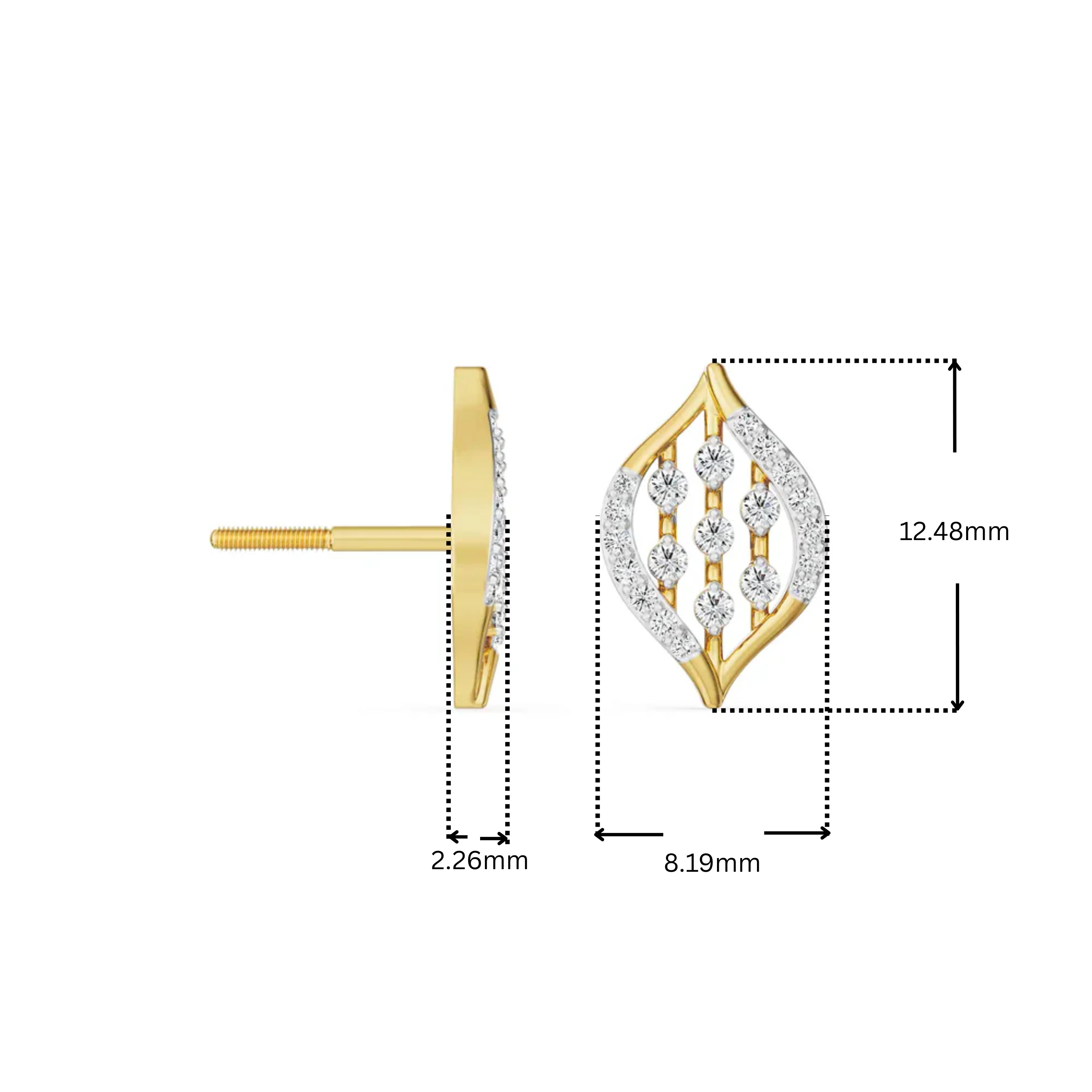 Parallel Stroke Lab Grown Diamond Earrings