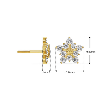 Daisy Drop Lab Grown Diamond Earring