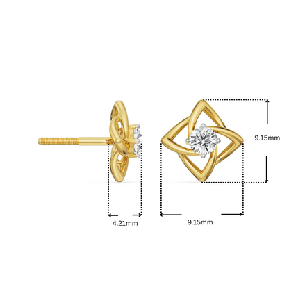 Raha Solitaire Lab Grown Diamond Studs