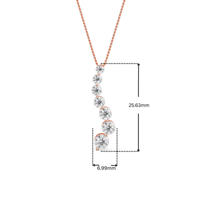 Round Solitaire Journey Lab Grown Diamond Pendant