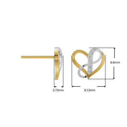 Infinity Heart Lab Grown Diamond Studs