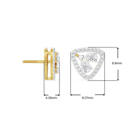 Duo Pear Diamond Studs
