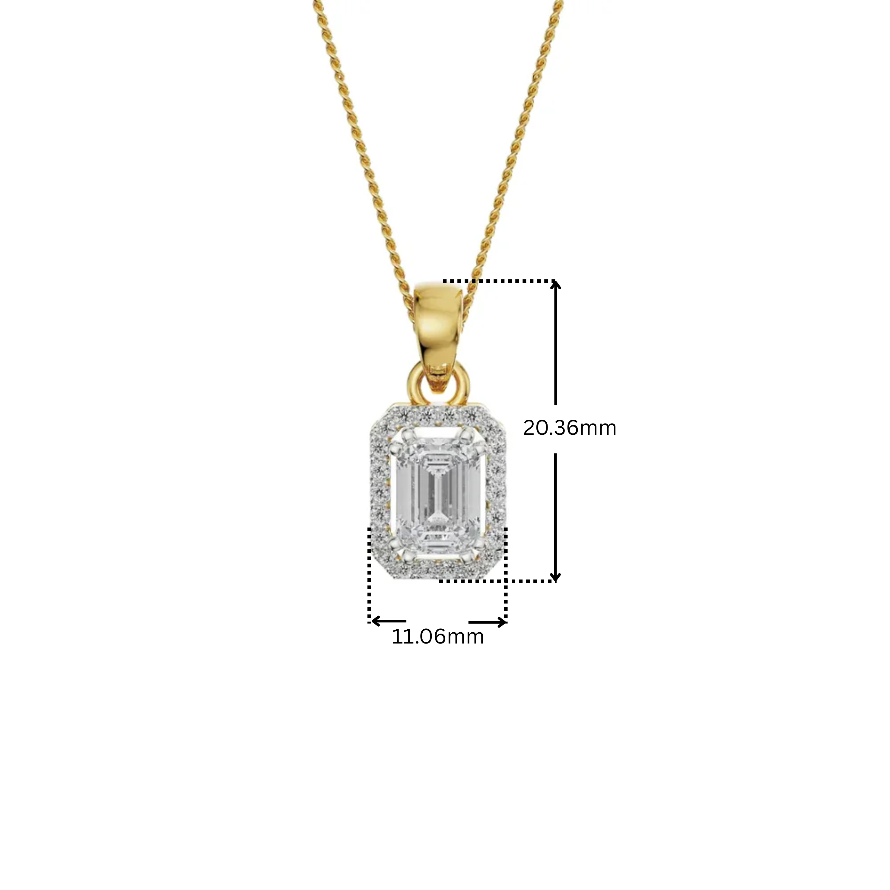 2 CT Picasa Emerald Lab Diamond Pendant