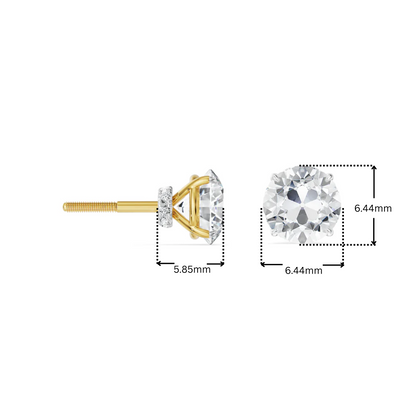 Old European Cut Lab Grown Diamond Studs