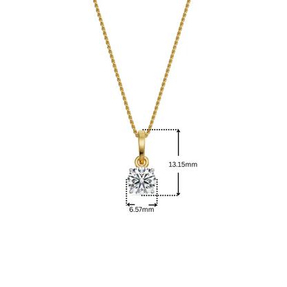 1 CT Round Lab Grown Diamond Pendant_in-stock