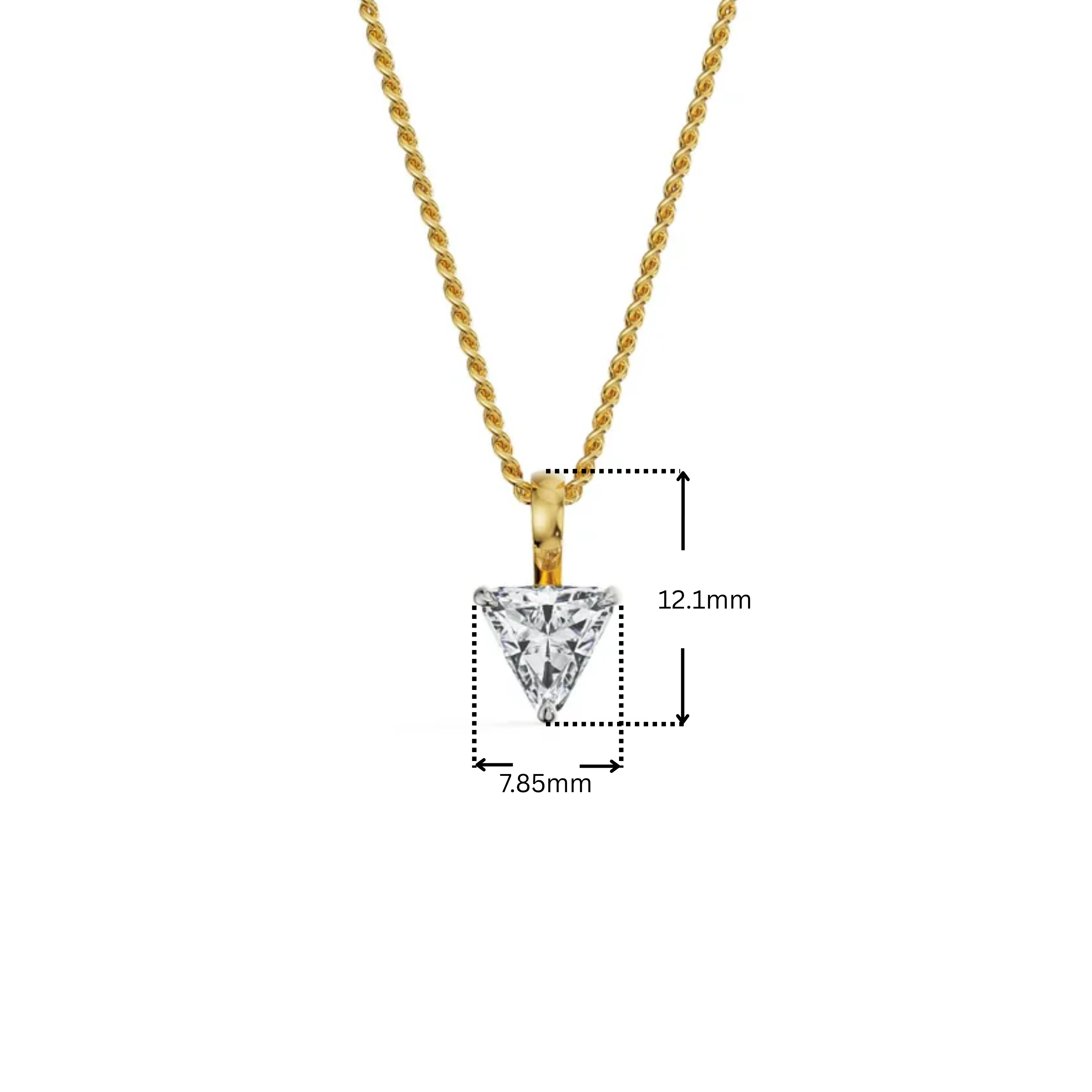 1 CT Trillion Lab Grown Diamond Pendant
