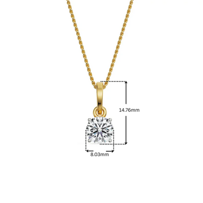2 CT Round Lab Grown Diamond Pendant