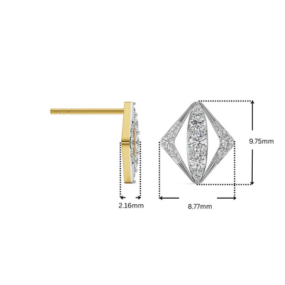 Rhombus Glamour Lab Grown Diamond Studs