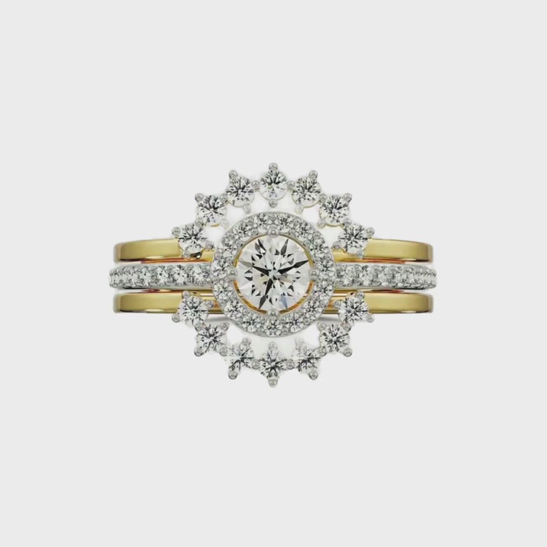Solitaire Sunflower Lab Grown Diamond Ring