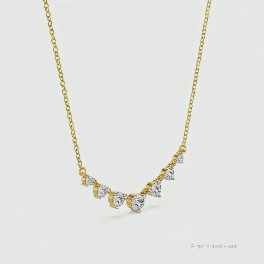 Minimalist Tennis Lab Grown Diamond Necklace