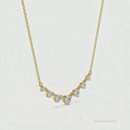 Minimalist Tennis Lab Grown Diamond Necklace