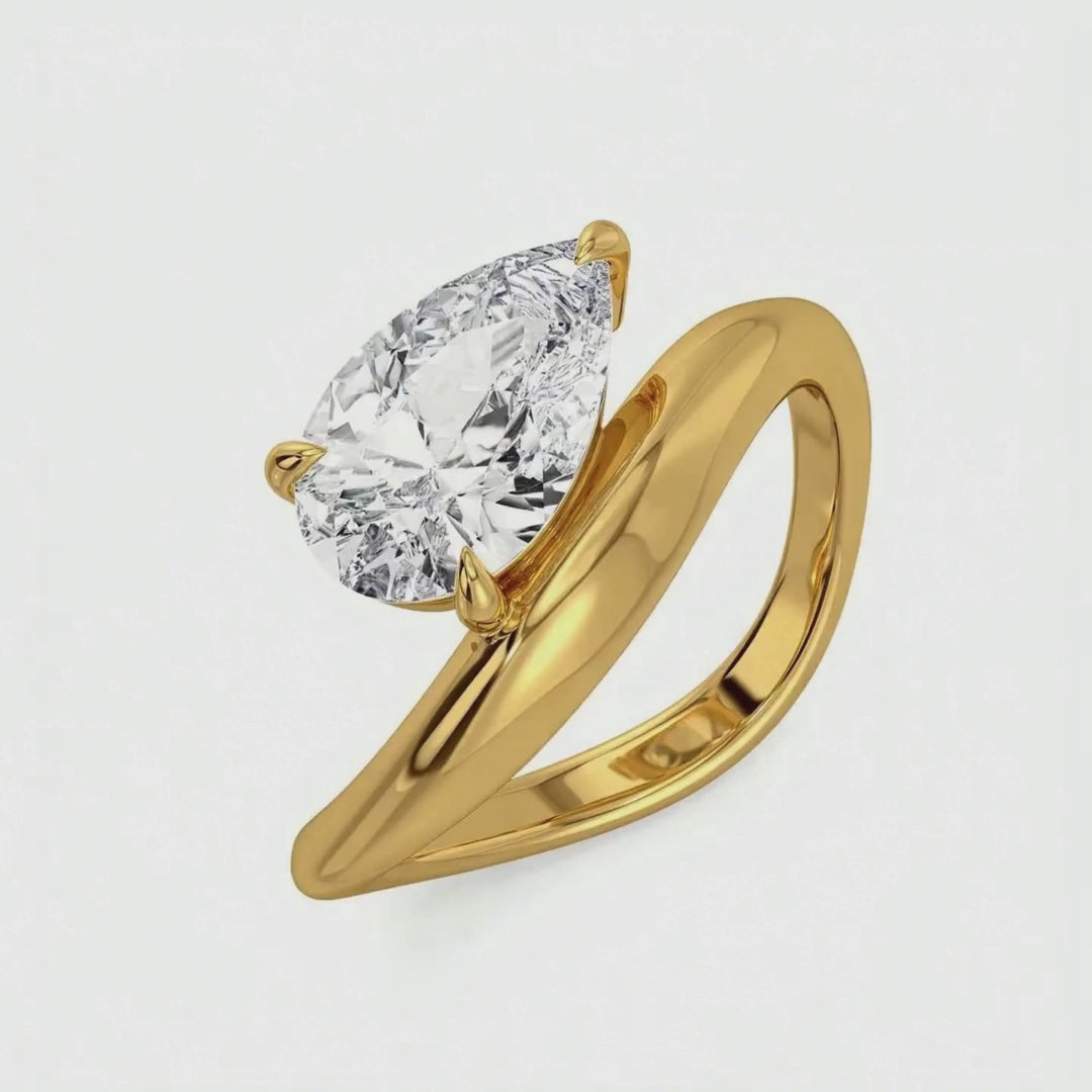 Timeless Pear Lab Grown Diamond Ring