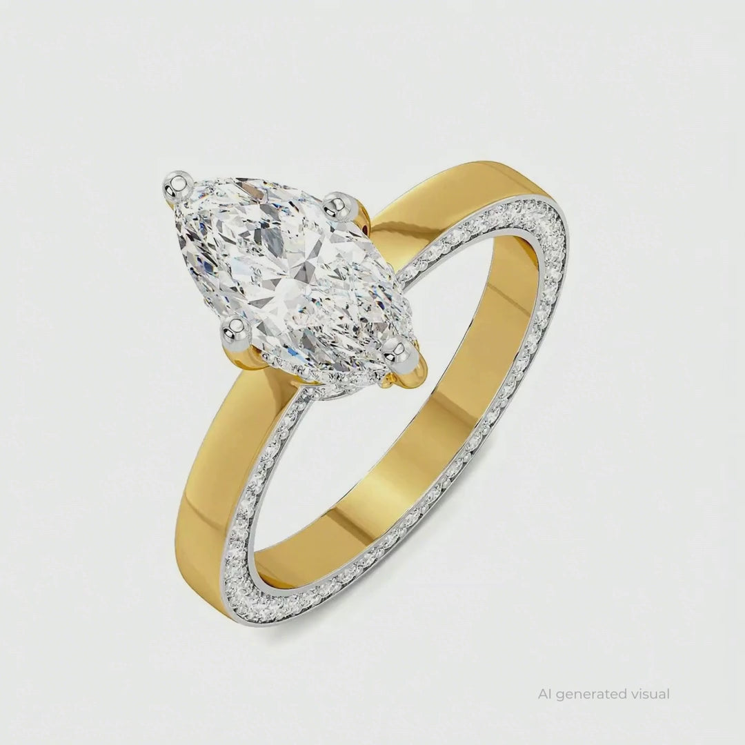 Marquise Mirage Lab Grown Diamond Ring