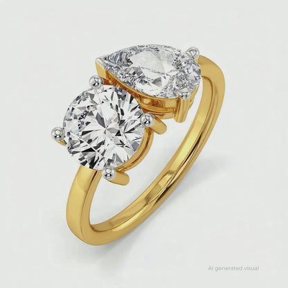 Yin & Yang Lab Grown Diamond Ring