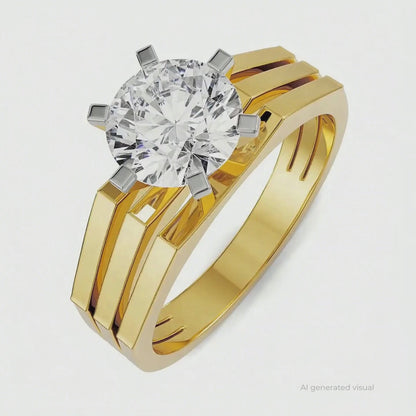 Bold Solitaire Lab Grown Diamond Ring