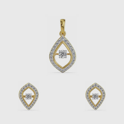 Dancing Diamond Lab Grown Pendant Set