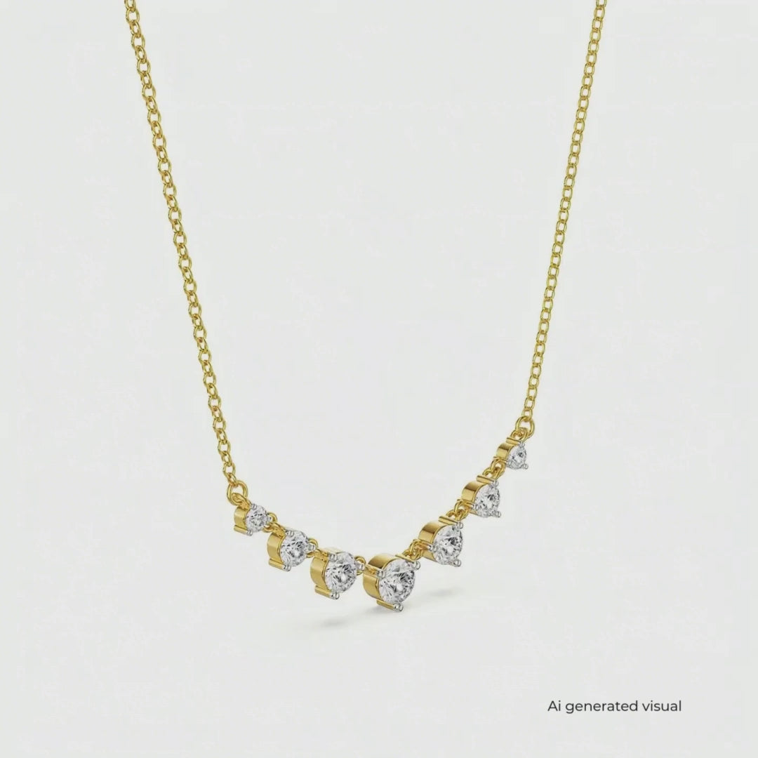 Minimalist Tennis Lab Grown Diamond Necklace