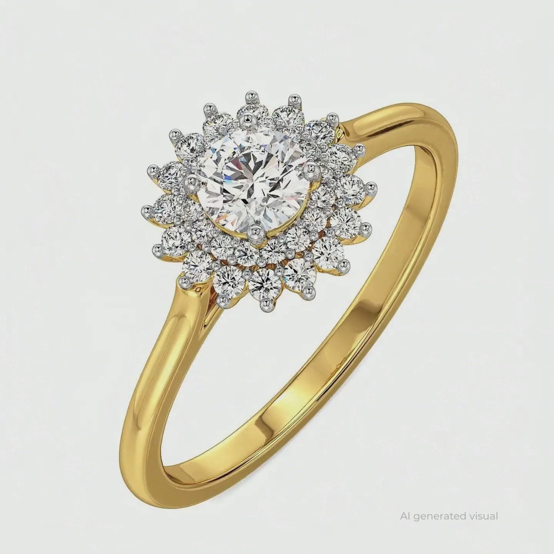 Blooming Nature Clustered Lab Grown Diamond Ring