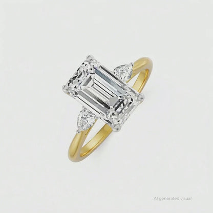 Three Stone Lab Grown Diamond Bridal Ring