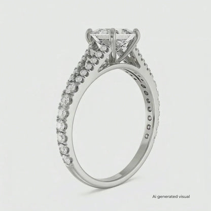 Lab-Grown Princess Cut Splendor Ring