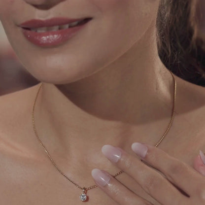 0.5 CT Round Lab Grown Diamond Solitaire Pendant