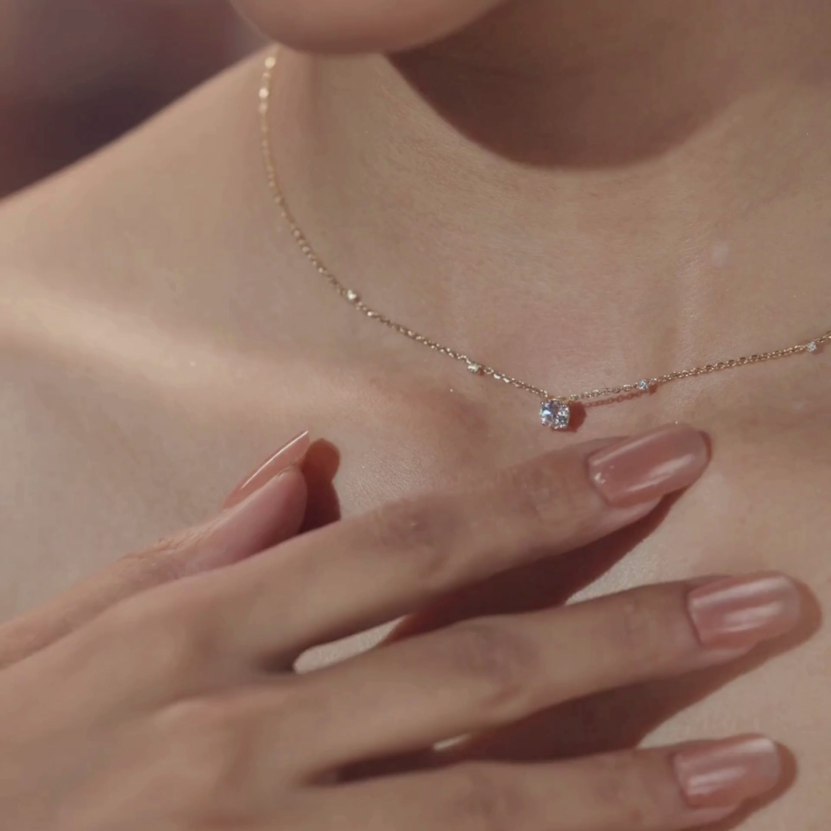 0.5 CT Solitaire Lab Grown Diamond Necklace