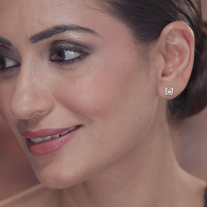 Geometric Allure Lab Grown Diamond Studs