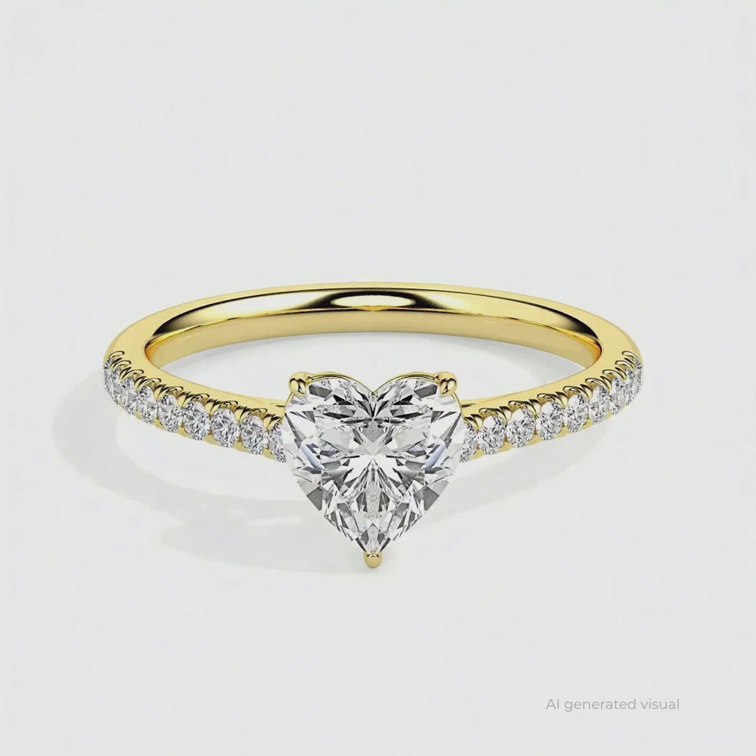 Heartfelt Solitaire Diamond Ring