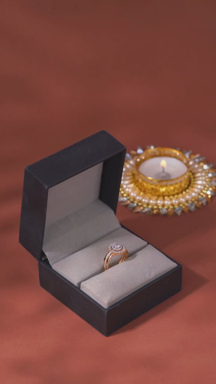 Solitaire Sunflower Lab Grown Diamond Ring